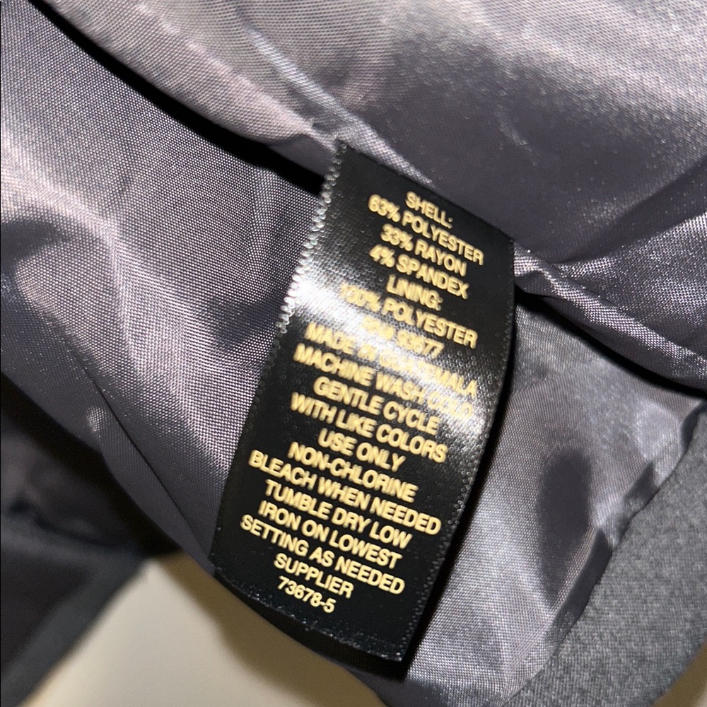 Worthington Size 14 Grey Single Button Polyester Rayon Spandex Suit Jacket - Picture 10 of 16